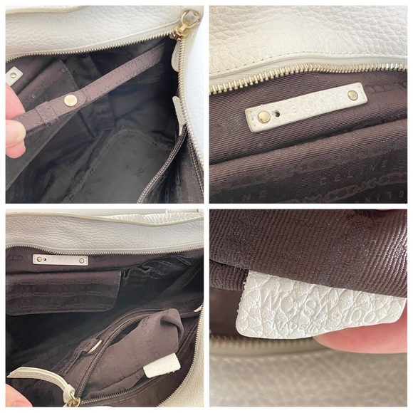 ❤️SOLD❤️Celine white bittersweet pebbled leather shoulder bag - Picture 10 of 11